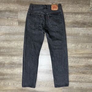 VTG Levi's 501 Jeans Men's 31x32 Black Denim Button Fly MADE IN USA 1992